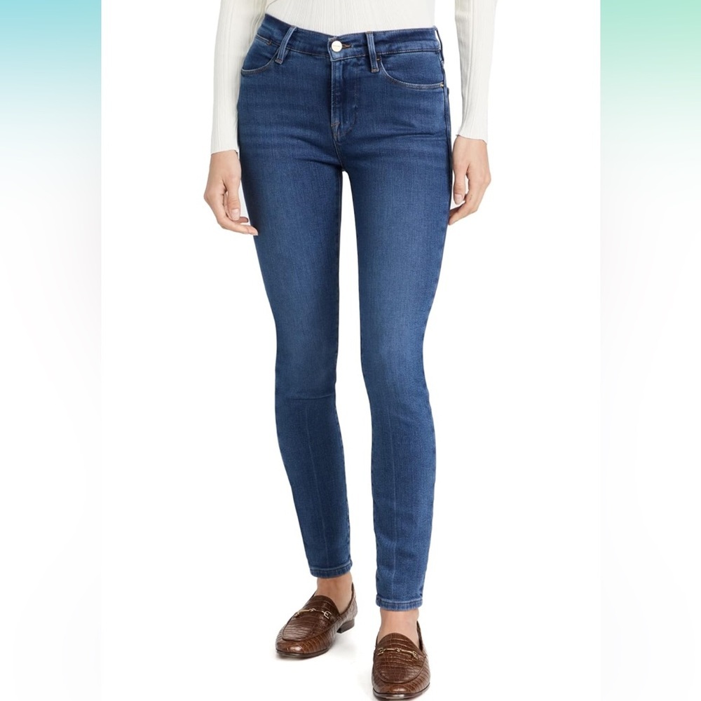 Frame Le high skinny high rise denim blue skinny fit stretchy Jean pants 26
